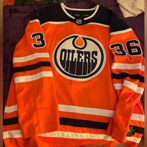 Fanatics Orange and Blue Jack Campbell NHL Jersey